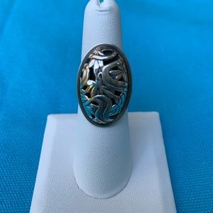 Vintage Designer Beau Sterling Silver Filigree Ring
